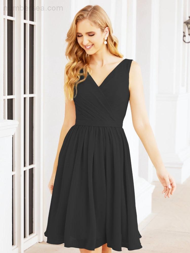Homecoming Dresses Knee Length Skirt V Back 28062