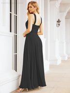 Crisscross Halter Bridesmaid Dresses for Party Wedding Evening Prom Maxi Ball Gowns 28053