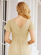 Vestidos de Baile Formais Numbersea para Mãe da Noiva com Mangas de Renda Vestido de Dama de Honra 28047