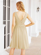 Homecoming Dresses Knee Length Skirt V Back 28062