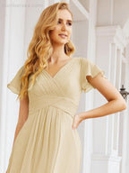 Vestidos de Baile Formais Numbersea para Mãe da Noiva com Mangas de Renda Vestido de Dama de Honra 28047