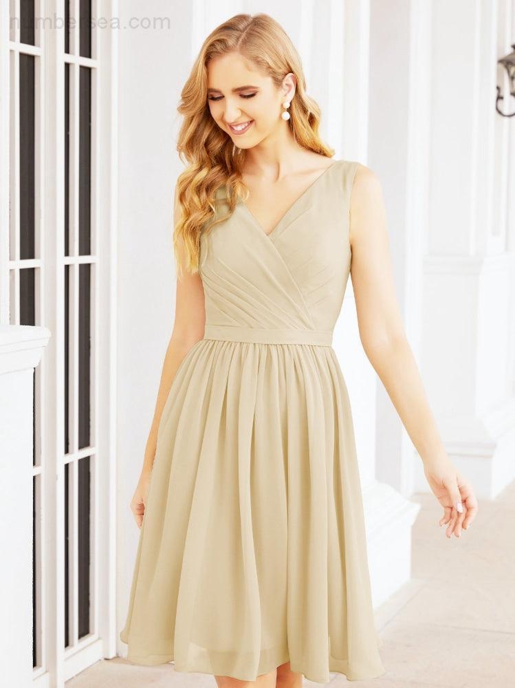 Homecoming Dresses Knee Length Skirt V Back 28062