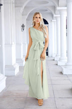 Ladies Chiffon One Shoulder Bridesmaid Evening Dress Wedding Party Evening Dress 28133