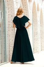 Mother of The Bride Dresses Plus Size V-Neck Floor Length Formal Prom Dress for Wedding Guest 28020