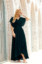 Mother of The Bride Dresses Plus Size V-Neck Floor Length Formal Prom Dress for Wedding Guest 28020