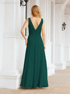Bridesmaid Dresses for Wedding Ruffles Long Formal Prom Gowns 28039