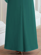 Numbersea Festliches Abendkleid Lang Mutter der Braut Kleid mit Rüschencape 28026