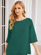 Numbersea Elegantes 2-teiliges Kleid für die Brautmutter Große Größen Hosenanzug mit Rüschenschichten Silberner Hausmantel 28064