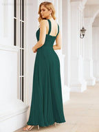 Crisscross Halter Bridesmaid Dresses for Party Wedding Evening Prom Maxi Ball Gowns 28053
