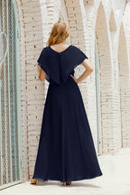 Mother of The Bride Dresses Plus Size V-Neck Floor Length Formal Prom Dress for Wedding Guest 28020