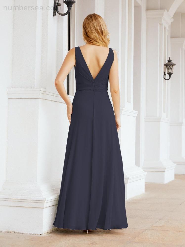 Bridesmaid Dresses for Wedding Ruffles Long Formal Prom Gowns 28039