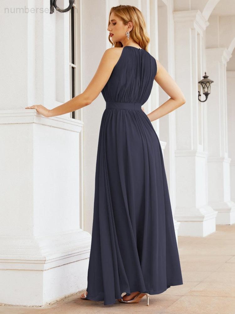 Vestido de Dama de Honra Numbersea com Alças, Cintura Império, Vestido Formal de Noite para Mãe da Noiva 28030