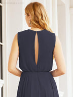 Sleeveless Long Bridesmaid Dress A line Formal Evening Prom Gown 28025