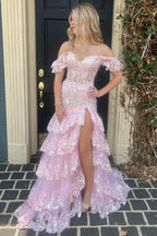 Kennedy | Vestido de Festa Comprido em Renda com Decote Ombro a Ombro (Costas com Cordão)