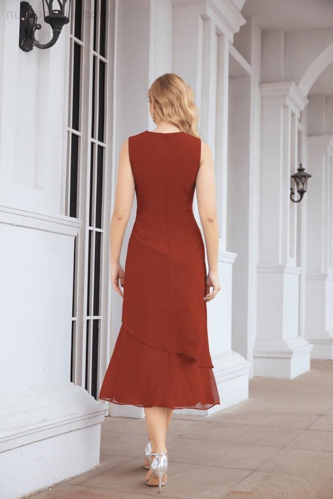 Vestido de fiesta formal de dos piezas en línea A para madre de la novia Numbersea 28072