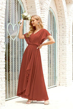 Mother of The Bride Dresses Plus Size V-Neck Floor Length Formal Prom Dress for Wedding Guest 28020