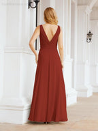 Bridesmaid Dresses for Wedding Ruffles Long Formal Prom Gowns 28039