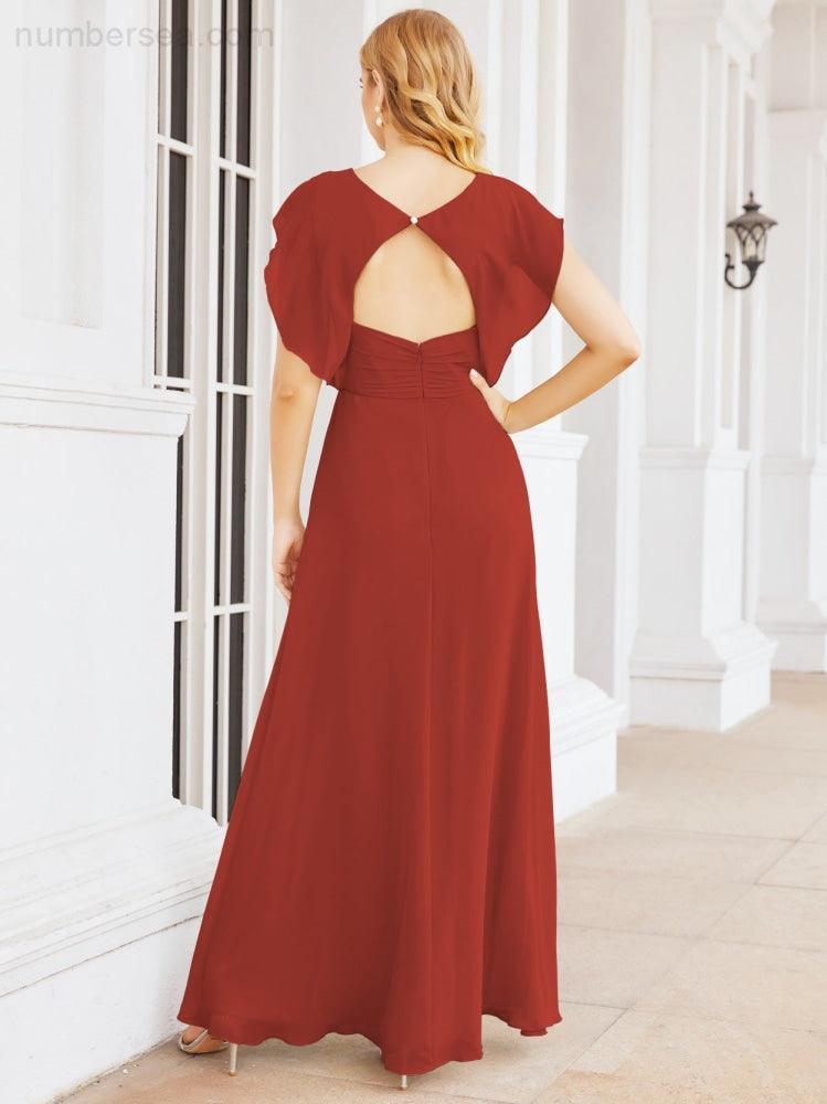Bridesmaid Dresses Cape Formal Prom Dress Open Back Gowns for Mother of The Bride 28058
