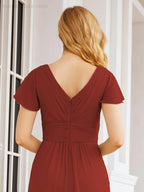 Vestidos de Baile Formais Numbersea para Mãe da Noiva com Mangas de Renda Vestido de Dama de Honra 28047