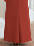 Numbersea Festliches Abendkleid Lang Mutter der Braut Kleid mit Rüschencape 28026