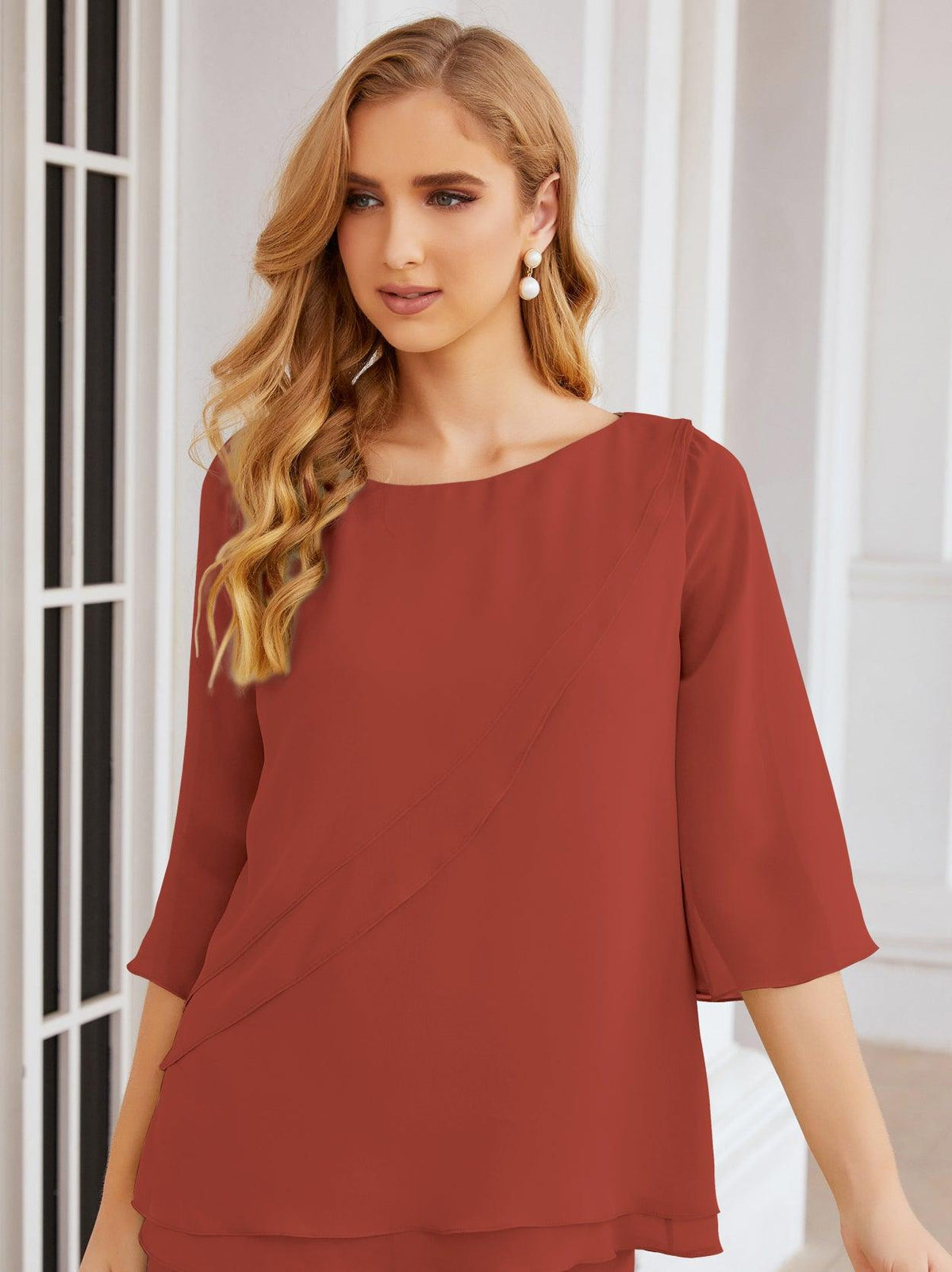 Numbersea Elegantes 2-teiliges Kleid für die Brautmutter Große Größen Hosenanzug mit Rüschenschichten Silberner Hausmantel 28064