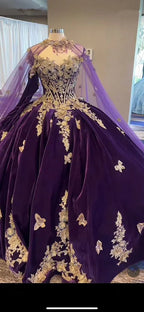 Vestidos Deslumbrantes de Princesa Roxa para Quinceanera, Vestido Roxo Doce 16 Y6560
