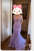Robe de bal sirène violet clair Robe de soirée élégante Robe de remise des diplômes Y300