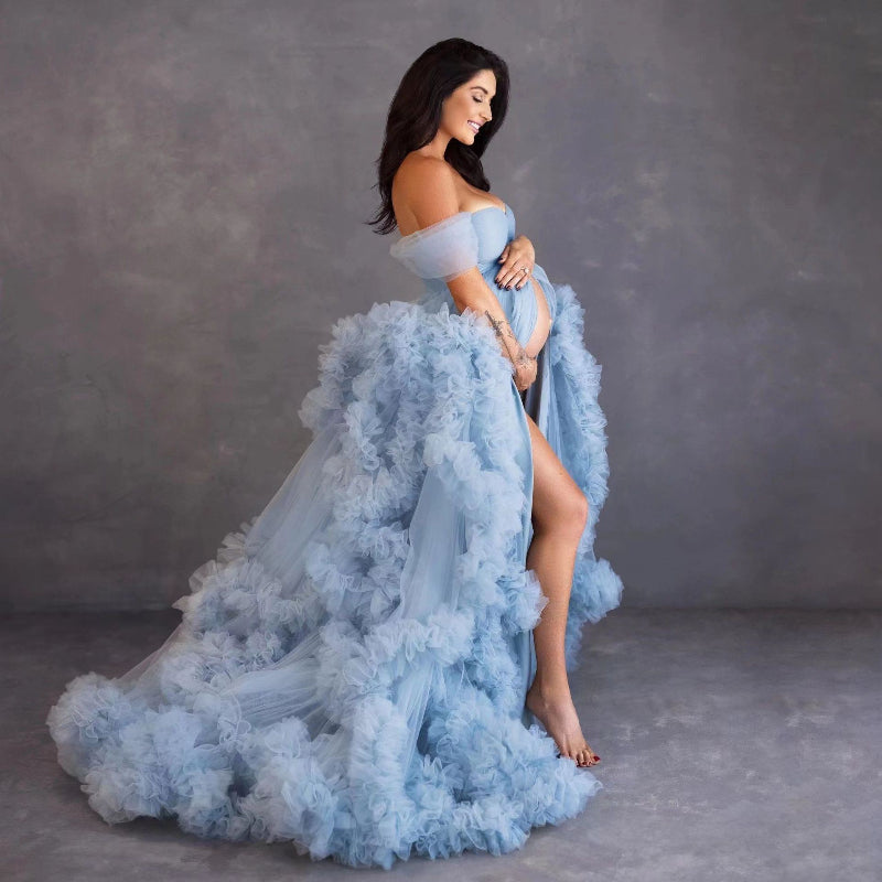 Hot-selling maternity photo clothing, one-shoulder morning robe