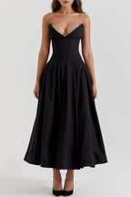 Abito midi senza spalline Milady