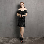 Vestido de Noite Curto com Decote em V – Vestido Elegante para Mulheres para Festas, Eventos Sociais e Discotecas