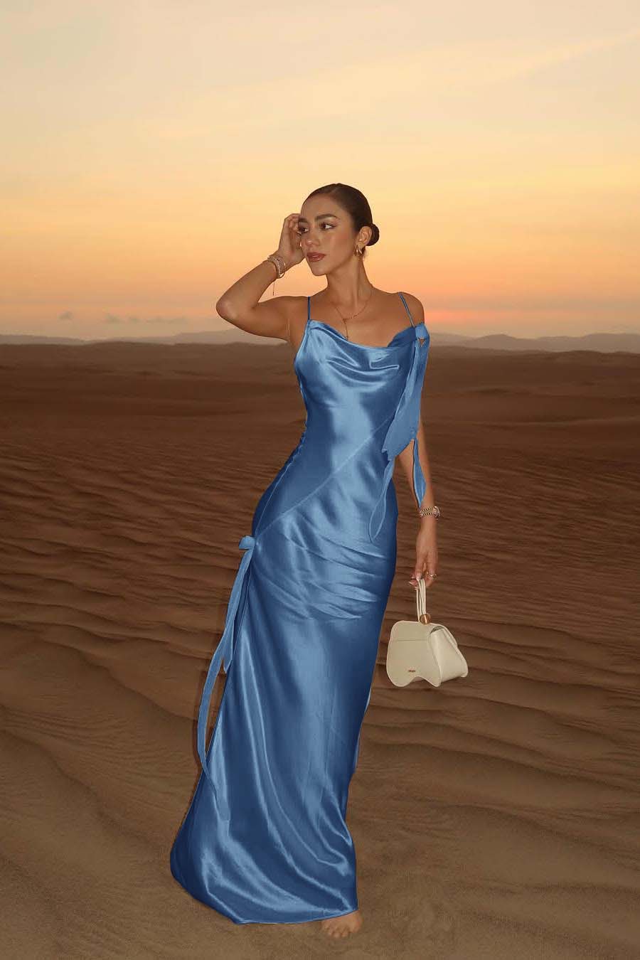 Spaghetti Strap Backless Mermaid Prom Dress With Pleated Hem