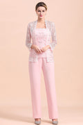 BMbridal Elegant Strapless Appliques Mother of Bride Jumpsuit with Long Sleeves Wraps
