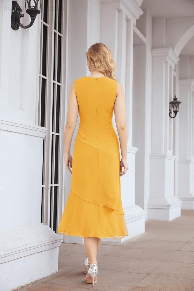 Vestido de fiesta formal de dos piezas en línea A para madre de la novia Numbersea 28072
