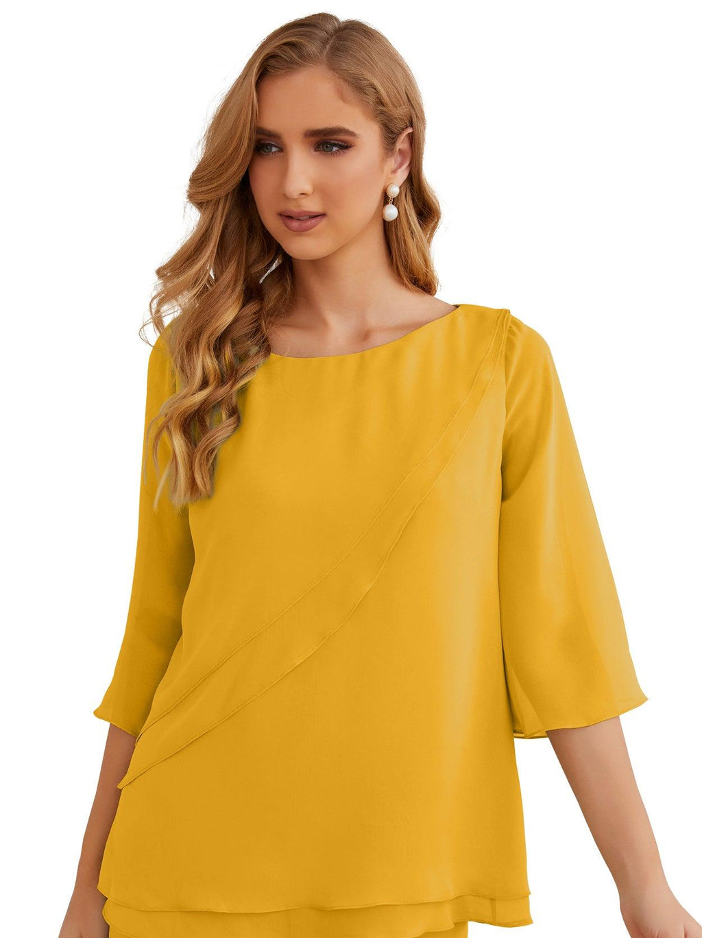 Numbersea Elegantes 2-teiliges Kleid für die Brautmutter Große Größen Hosenanzug mit Rüschenschichten Silberner Hausmantel 28064