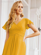 Vestidos de Baile Formais Numbersea para Mãe da Noiva com Mangas de Renda Vestido de Dama de Honra 28047