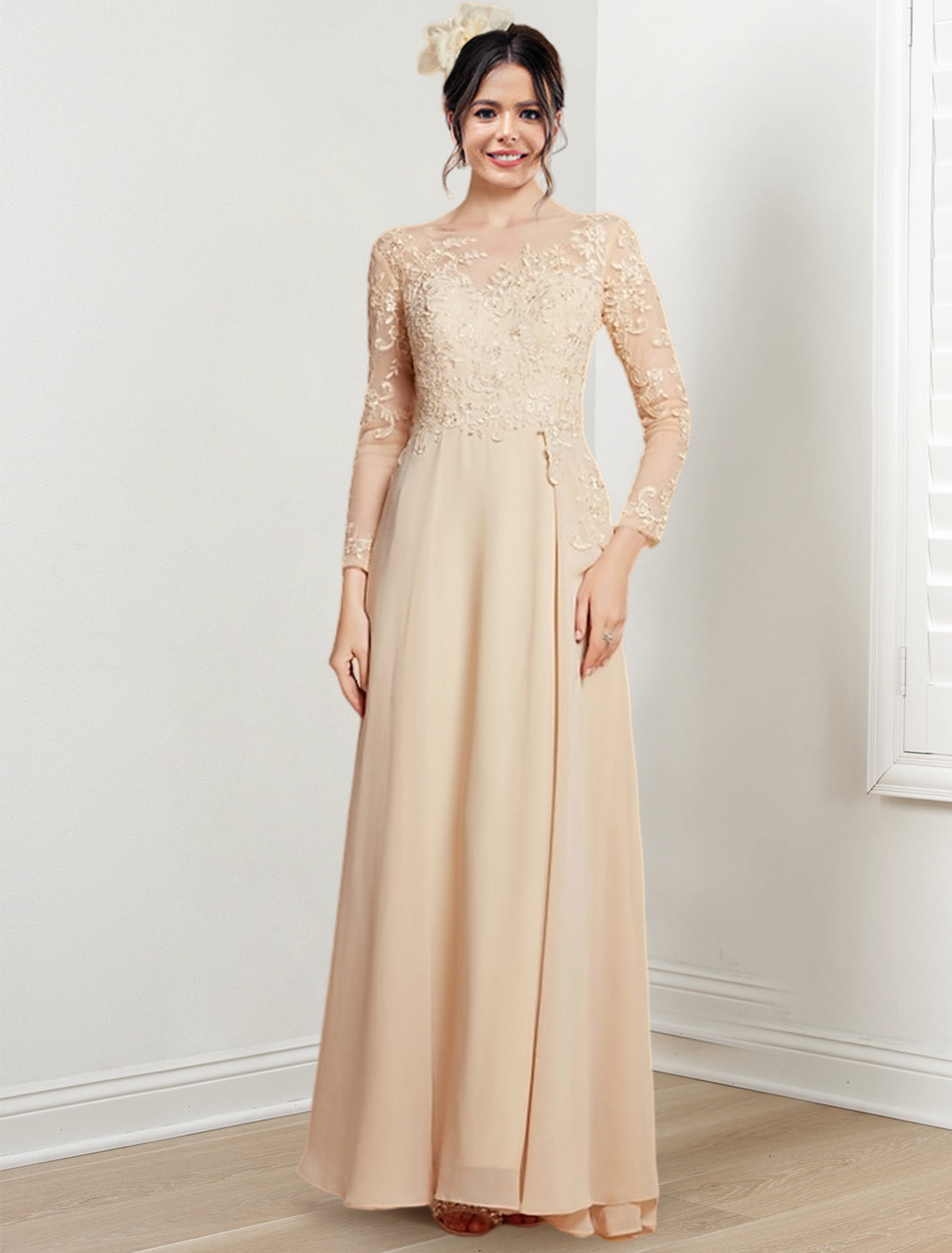 Jewel Neck Mother Of The Bride A Line Princess Dresses