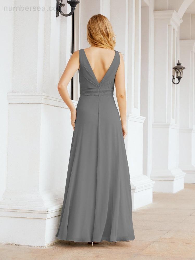 Bridesmaid Dresses for Wedding Ruffles Long Formal Prom Gowns 28039