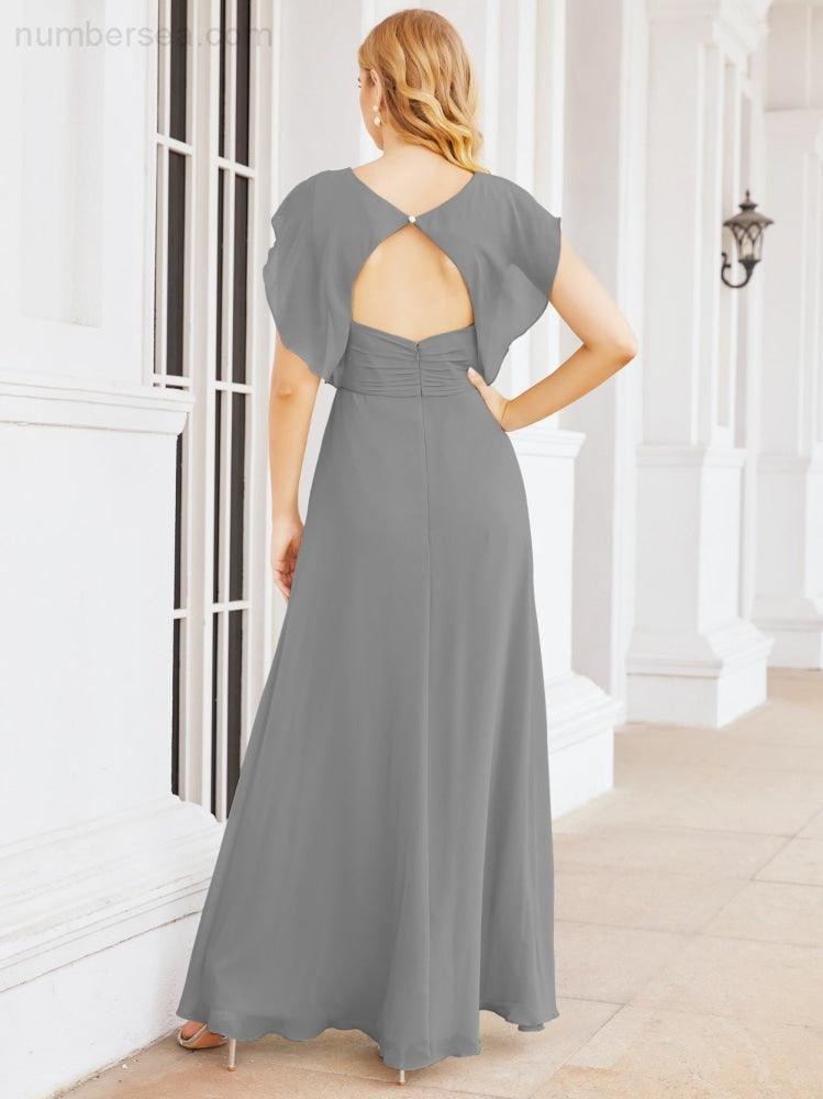 Bridesmaid Dresses Cape Formal Prom Dress Open Back Gowns for Mother of The Bride 28058
