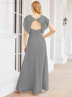 Bridesmaid Dresses Cape Formal Prom Dress Open Back Gowns for Mother of The Bride 28058
