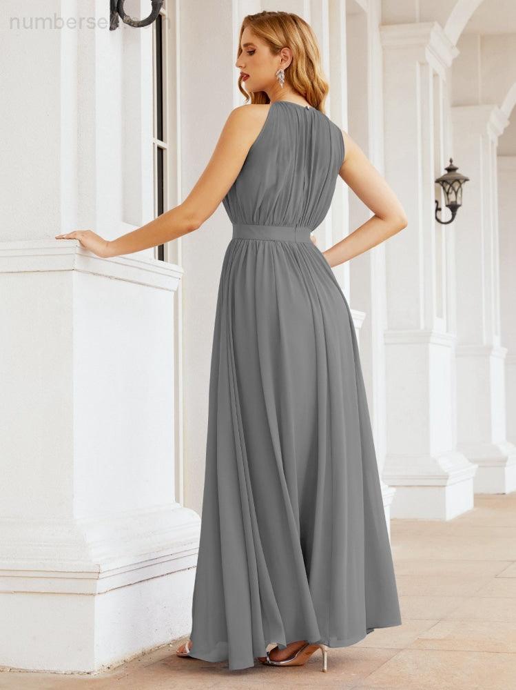 Vestido de Dama de Honra Numbersea com Alças, Cintura Império, Vestido Formal de Noite para Mãe da Noiva 28030