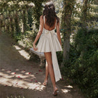 Summer Rain Backless Lace up Bow Evening Dress