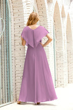 Mother of The Bride Dresses Plus Size V-Neck Floor Length Formal Prom Dress for Wedding Guest 28020