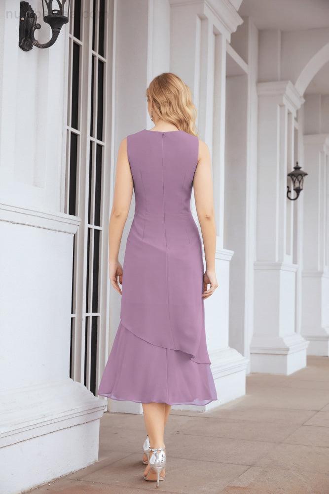 Vestido de fiesta formal de dos piezas en línea A para madre de la novia Numbersea 28072