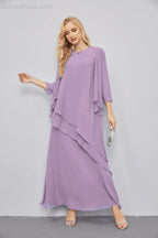 Abito da Sposa Madre con Cardigan Leggero Aperto Davanti Abito da Cerimonia Elegante 28081