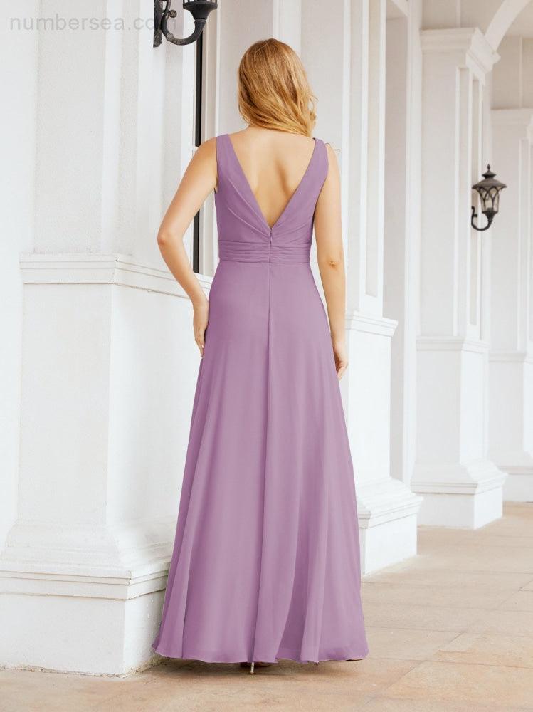Bridesmaid Dresses for Wedding Ruffles Long Formal Prom Gowns 28039