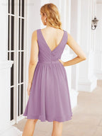 Homecoming Dresses Knee Length Skirt V Back 28062