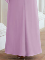 Numbersea Festliches Abendkleid Lang Mutter der Braut Kleid mit Rüschencape 28026