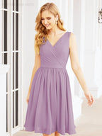 Homecoming Dresses Knee Length Skirt V Back 28062