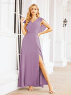 Bridesmaid Dresses Cape Formal Prom Dress Open Back Gowns for Mother of The Bride 28058