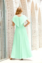 Mother of The Bride Dresses Plus Size V-Neck Floor Length Formal Prom Dress for Wedding Guest 28020